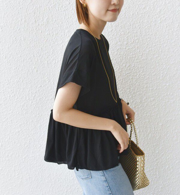 SHIPS for women「〈接触冷感〉コットン ナイロン ペプラム プルオーバー」|Tシャツ・カットソー|