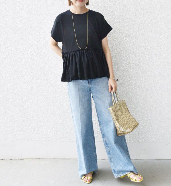 SHIPS for women「〈接触冷感〉コットン ナイロン ペプラム プルオーバー」|Tシャツ・カットソー|