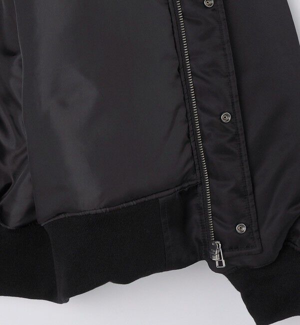 SHIPS「City Ambient Products: スタンドカラー MA-1 ジップアップ ブルゾン」|ブルゾン・スタジャン|