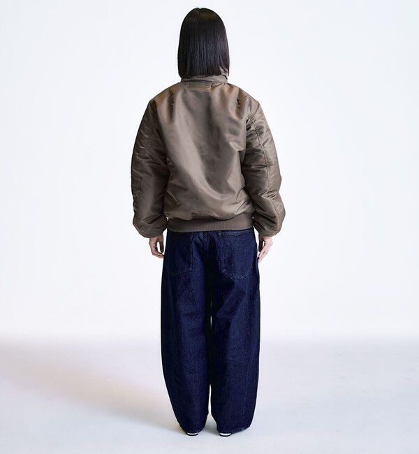 SHIPS「City Ambient Products: スタンドカラー MA-1 ジップアップ ブルゾン」|ブルゾン・スタジャン|