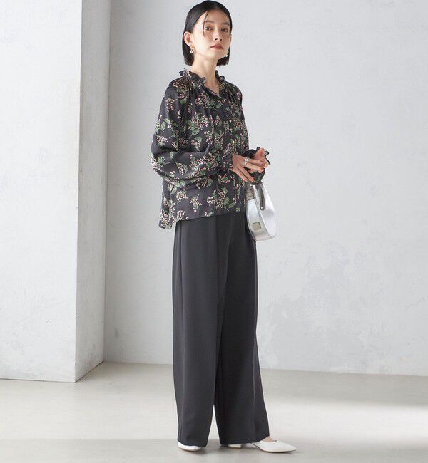 SHIPS for women「troisiemeCHACO:ワイド パンツ（セレモニー対応可）」|スラックス|