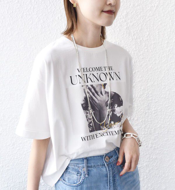 SHIPS for women「【SHIPS別注】81BRANCA:フォト ワイド TEE」|Tシャツ・カットソー|オフホワイト