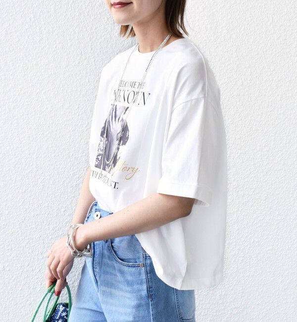 SHIPS for women「【SHIPS別注】81BRANCA:フォト ワイド TEE」|Tシャツ・カットソー|