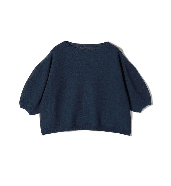 SHIPS for women「〈手洗い可能〉ペーパー パフ スリーブ 半袖 ニット」|ニット・セーター|
