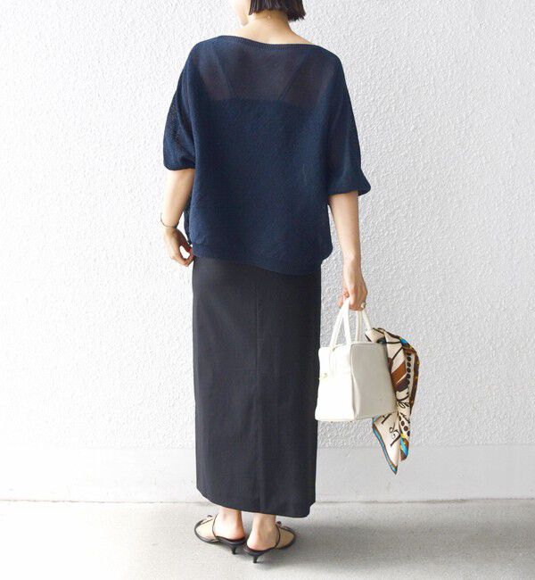 SHIPS for women「〈手洗い可能〉ペーパー パフ スリーブ 半袖 ニット」|ニット・セーター|