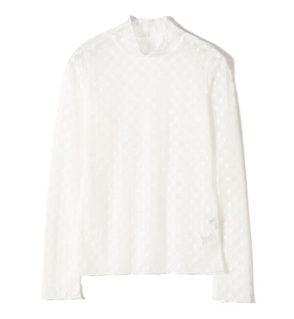 SHIPS for women「〈手洗い可能〉フラワー チュール ハイネック プルオーバー」|Tシャツ・カットソー|