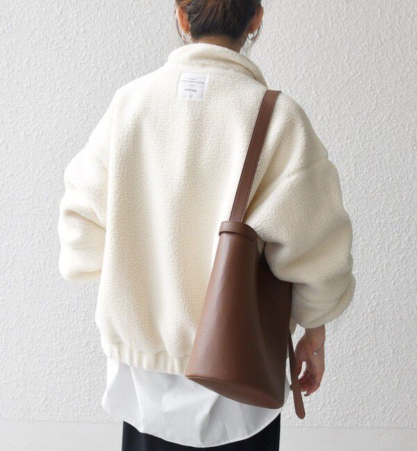 SHIPS any「SHIPS any: ナイロン &times; ボア リバーシブル スタンドカラー ショート ブルゾン」|ブルゾン・スタジャン|