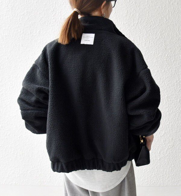 SHIPS any「SHIPS any: ナイロン &times; ボア リバーシブル スタンドカラー ショート ブルゾン」|ブルゾン・スタジャン|