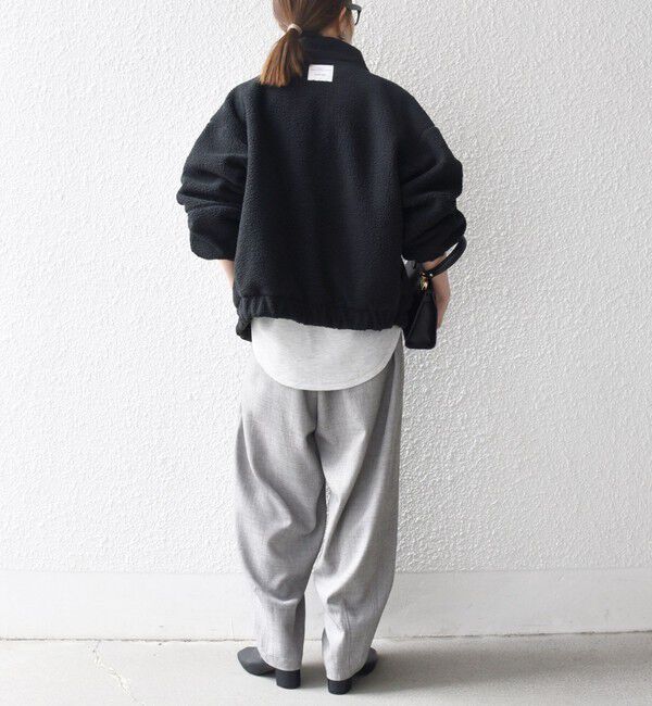 SHIPS any「SHIPS any: ナイロン &times; ボア リバーシブル スタンドカラー ショート ブルゾン」|ブルゾン・スタジャン|