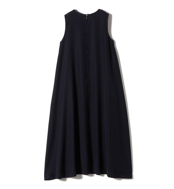 SHIPS for women「little black: リュクス エア ノースリーブ フレア ロング ワンピース（セレモニー対応可）」|ワンピース|