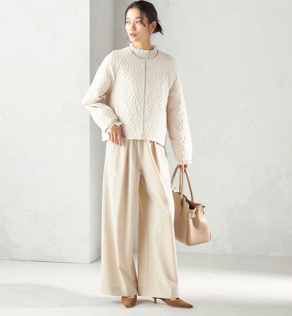 SHIPS for women「ミニ フラワー ジャカード ブルゾン（セレモニー対応可）」|ブルゾン・スタジャン|