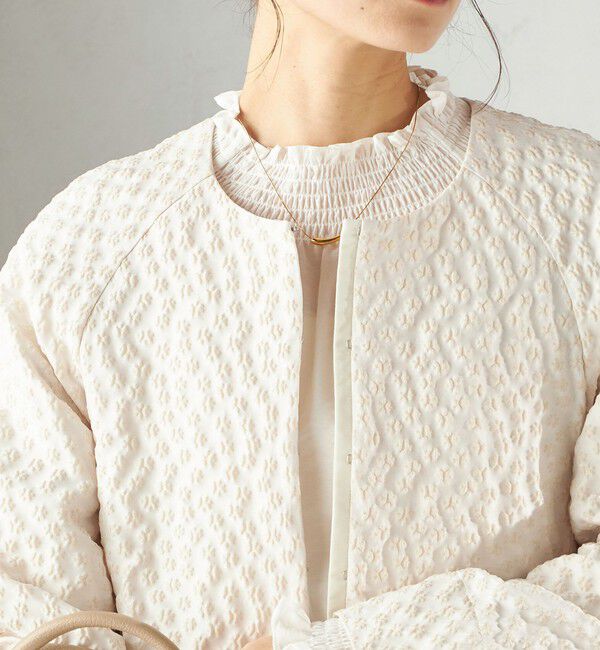 SHIPS for women「ミニ フラワー ジャカード ブルゾン（セレモニー対応可）」|ブルゾン・スタジャン|