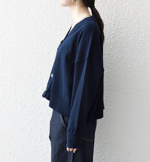 SHIPS any「SHIPS any:〈手洗い可能〉コットン ミックス Vネック コンパクト カーディガン」|カーディガン|