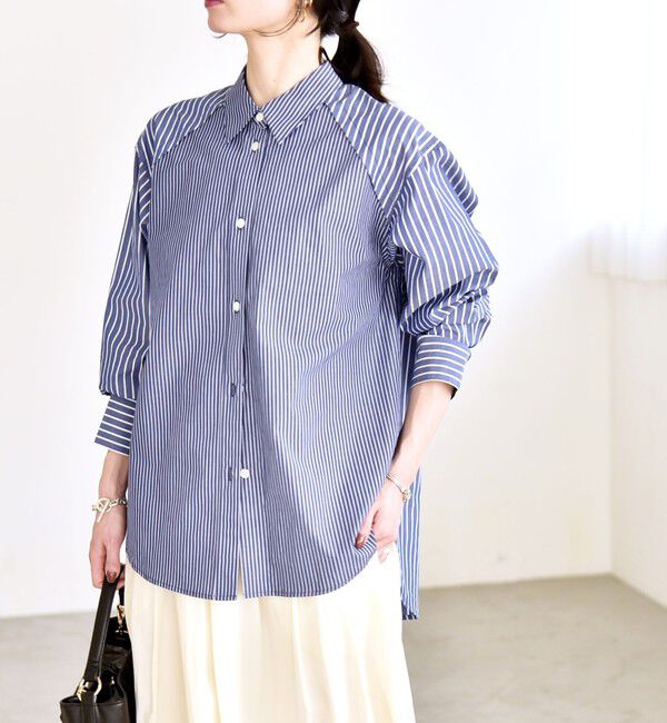 quaranciel「quaranciel:〈洗濯機可能〉レギュラーカラー ヨーク ルーズ シャツ」|シャツ・ブラウス|