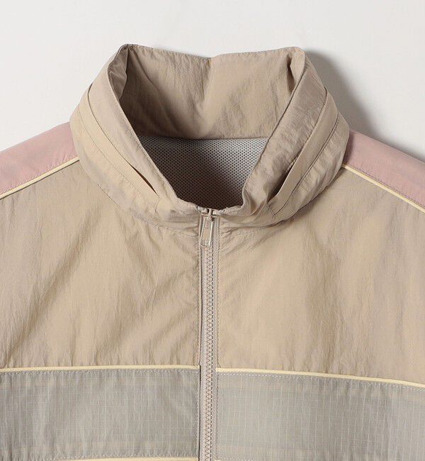 SHIPS any「SHIPS any:〈洗濯機可能〉ナイロン スタンドカラー 配色 ジップ ブルゾン」|ブルゾン・スタジャン|