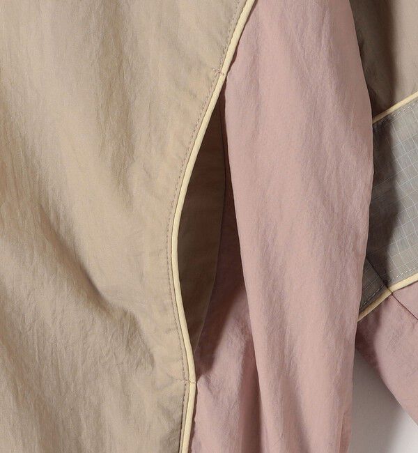 SHIPS any「SHIPS any:〈洗濯機可能〉ナイロン スタンドカラー 配色 ジップ ブルゾン」|ブルゾン・スタジャン|