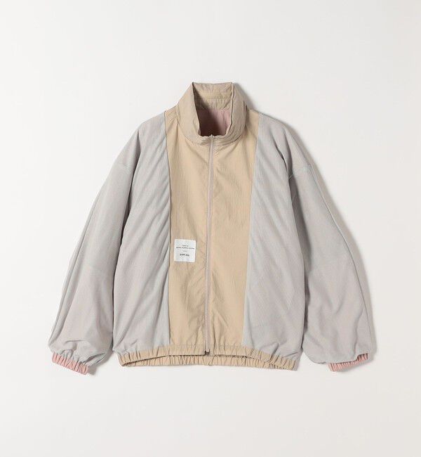 SHIPS any「SHIPS any:〈洗濯機可能〉ナイロン スタンドカラー 配色 ジップ ブルゾン」|ブルゾン・スタジャン|