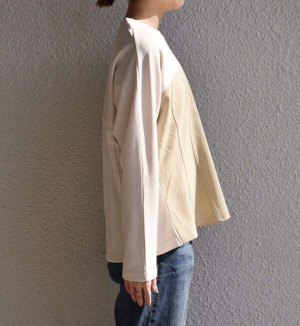 quaranciel「quaranciel:〈洗濯機可能〉カットジョーゼット ドッキング コルセット プルオーバー」|Tシャツ・カットソー|