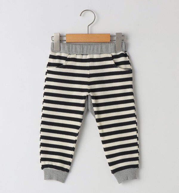 SHIPS KIDS「SHIPS KIDS:80～90cm / ベビー ボーダー パンツ」|その他ベビーウェア|ネイビー