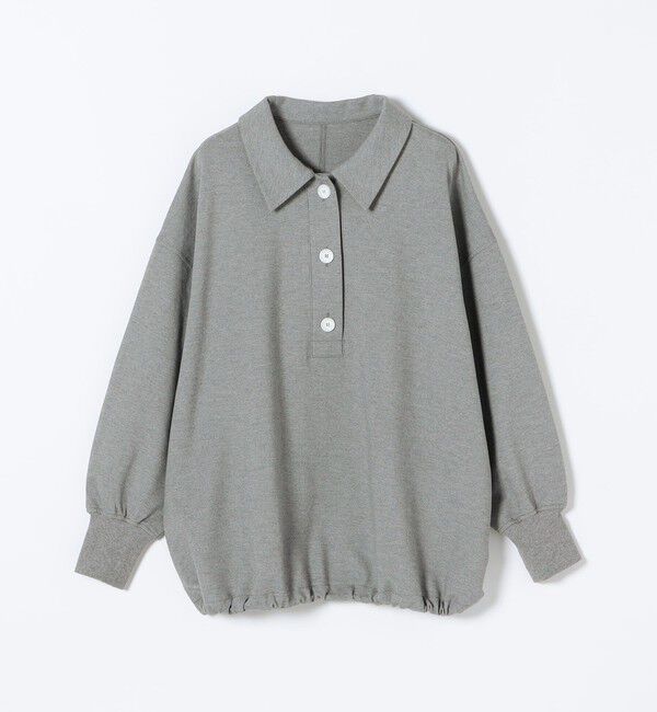 quaranciel「《追加予約》quaranciel:〈洗濯機可能〉ライト ポンチ ドロスト ポロ プルオーバー」|スウェット・ジャージ|