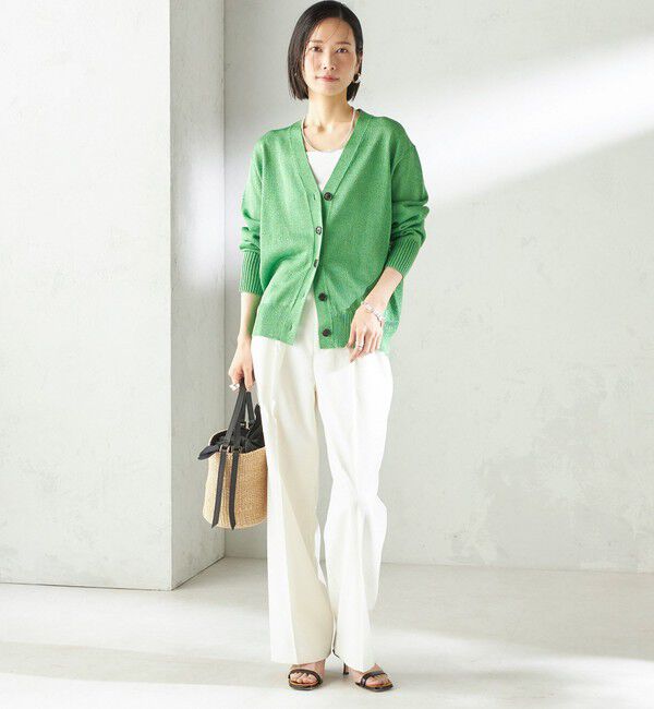 SHIPS for women「〈手洗い可能〉ドライ シャンタン フロント タック パンツ」|その他|