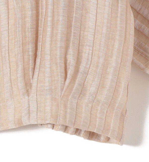 SHIPS for women「【SHIPS別注】assiette: 〈手洗い可能〉麻 ナイロン ジャカード ブラウス」|シャツ・ブラウス|