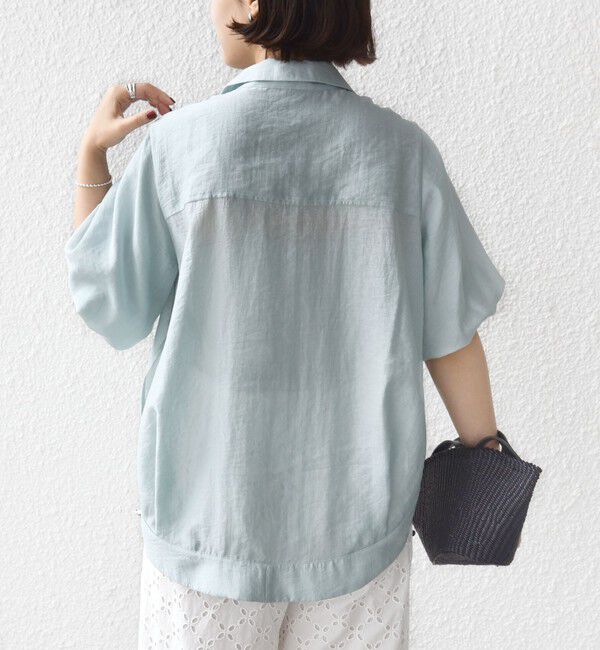 SHIPS for women「《予約》【WEB限定】〈手洗い可能〉バルーン スリーブ 裾 ドロスト ブラウス」|シャツ・ブラウス|