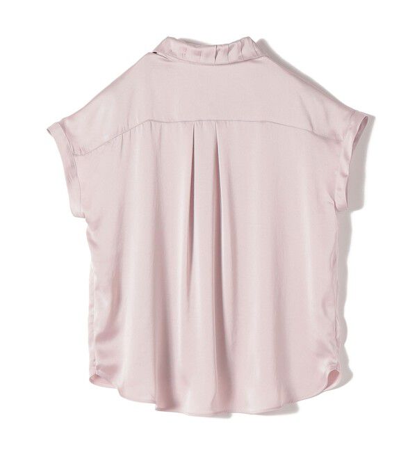 SHIPS for women「《予約》【WEB限定】〈手洗い可能〉ヴィンテージ サテン 襟 タック デザイン ブラウス」|シャツ・ブラウス|