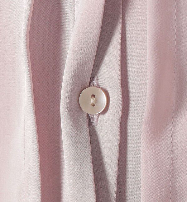 SHIPS for women「《予約》【WEB限定】〈手洗い可能〉ヴィンテージ サテン 襟 タック デザイン ブラウス」|シャツ・ブラウス|