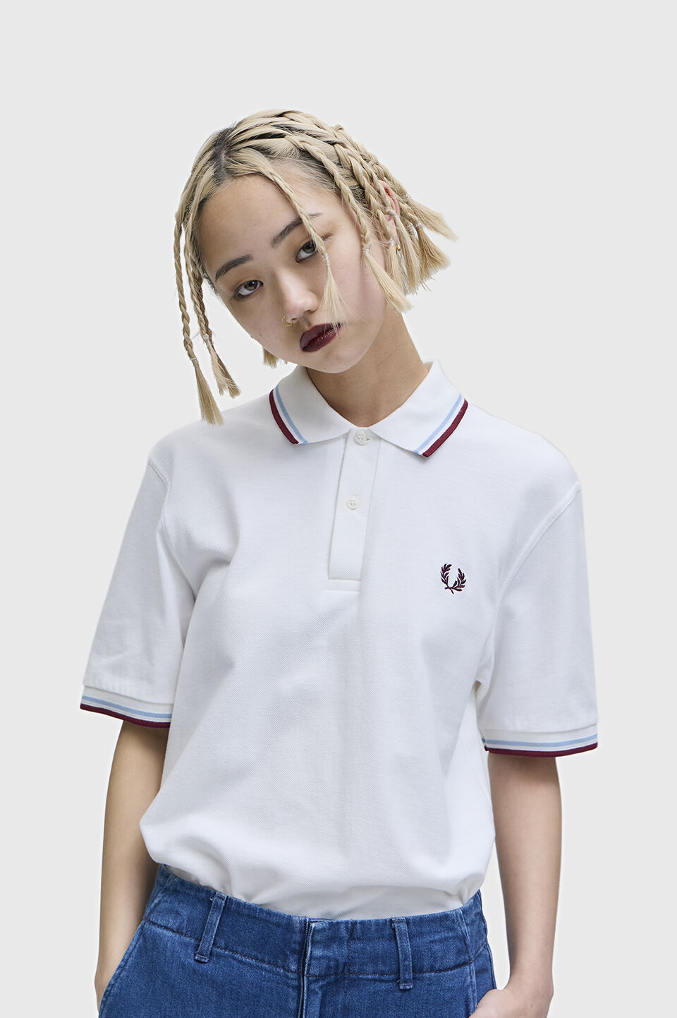 FRED PERRY 「The Fred Perry Shirt  M12 」|ポロシャツ|WHITE/ICE/MAROON