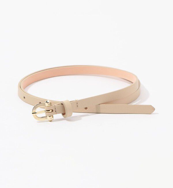 TOMORROWLAND GOODS「AMBOISE スムースレザーベルト」|ベルト|41 ライトベージュ