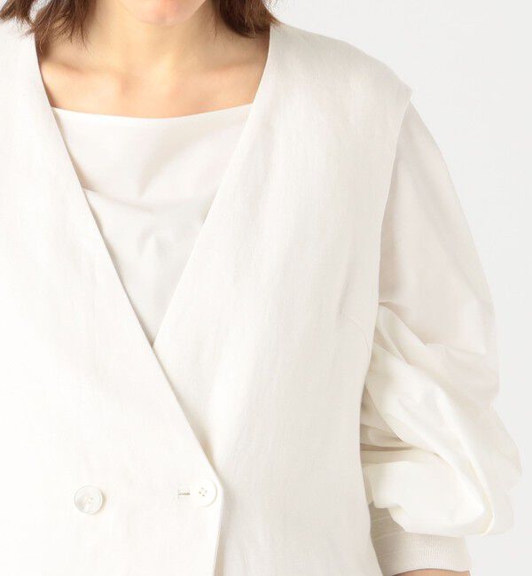 DES PRES「リネンファブリックコンビ ロングジレ」|ベスト・ジレ|