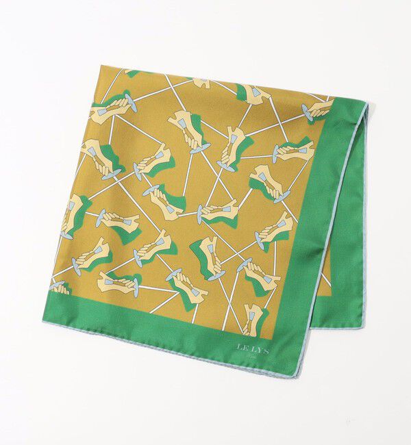 TOMORROWLAND GOODS「LE LYS シルクプリントスカーフ」|バンダナ・スカーフ|