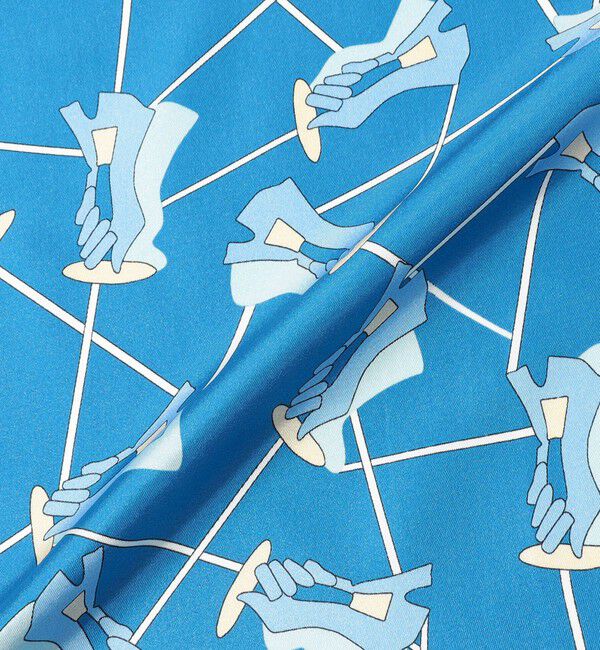 TOMORROWLAND GOODS「LE LYS シルクプリントスカーフ」|バンダナ・スカーフ|