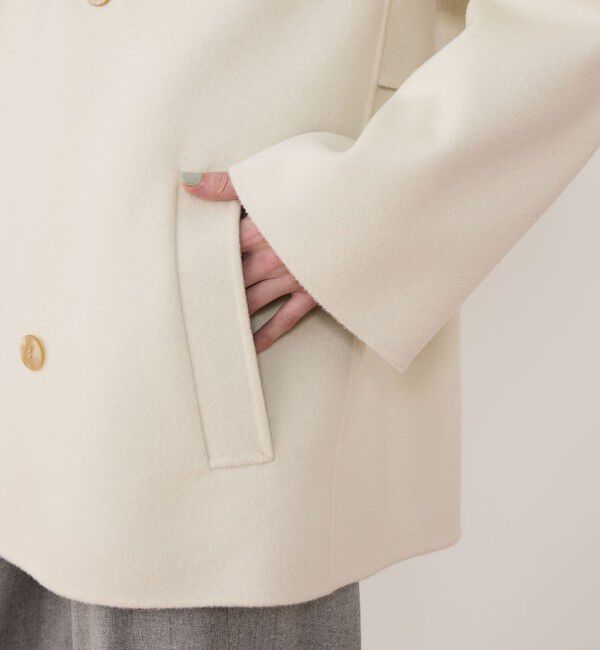 GALERIE VIE「ダブルフェイス カラーレストレンチコート」|ノーカラーコート|