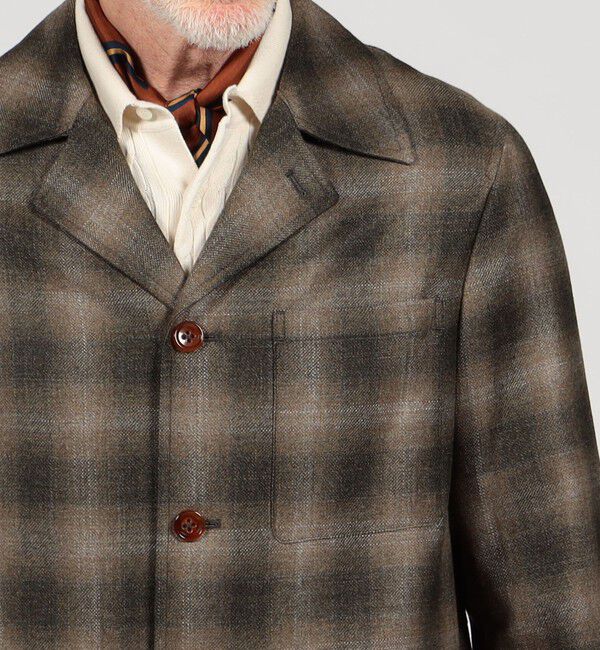 TOMORROWLAND MENS「ウールカシミヤシルク ダブルポケット シャツジャケット SILKAIR LORO PIANA」|ブルゾン・スタジャン|