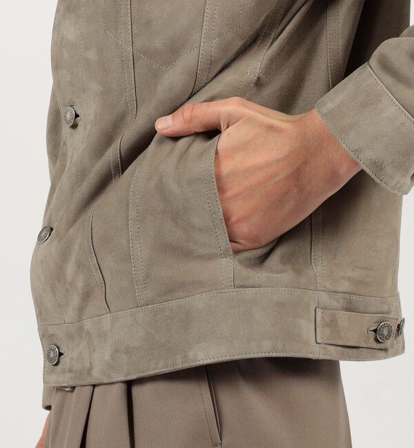 TOMORROWLAND MENS「【別注】EMMETI ラムスエード トラッカージャケット」|ブルゾン・スタジャン|