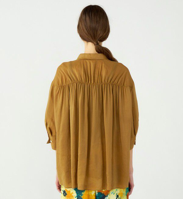 Ballsey「スムースラミー ハーフスリーブブラウス」|シャツ・ブラウス|