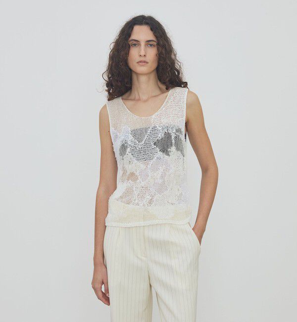 DES PRES「ハンドニット ノースリーブプルオーバー」|ニット・セーター|