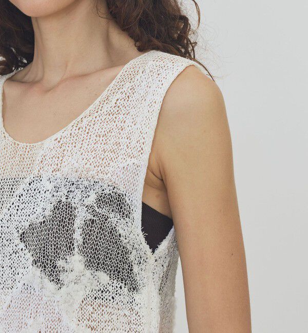 DES PRES「ハンドニット ノースリーブプルオーバー」|ニット・セーター|