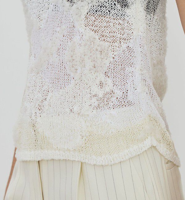 DES PRES「ハンドニット ノースリーブプルオーバー」|ニット・セーター|