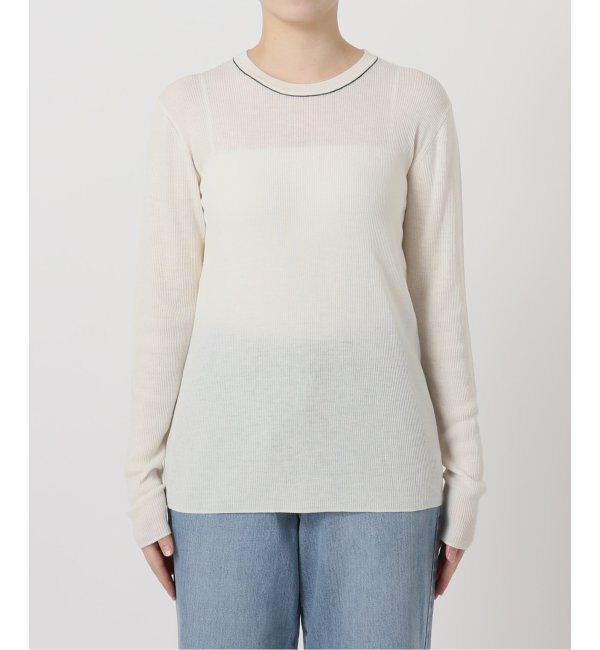 IENA LA BOUCLE「IENA LA BOUCLE 強撚ウールクルーネックプルオーバー」|ニット・セーター|