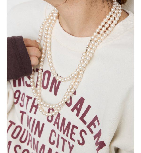 SLOBE IENA「《追加2》SLOBE ロングパールネックレス」|ネックレス|