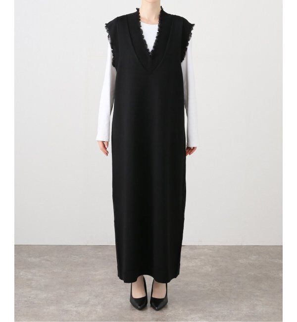 VERMEIL par iena「woolmix フリルリブニットワンピース」|ワンピース|
