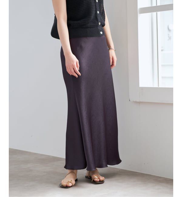 IENA「《追加10》ダブルサテンスカート」|スカート|