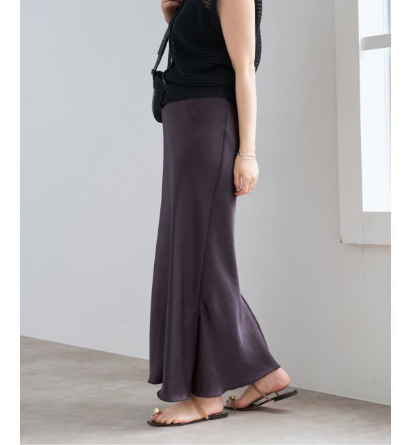 IENA「《追加10》ダブルサテンスカート」|スカート|