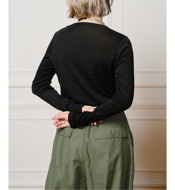 IENA LA BOUCLE「IENA LA BOUCLE シアーフライスロングスリーブTシャツ」|Tシャツ・カットソー|