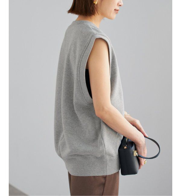 IENA「LOOPWHEELER for LOWERCASE 別注 ライトツリウラケ Vネックベスト」|ベスト・ジレ|