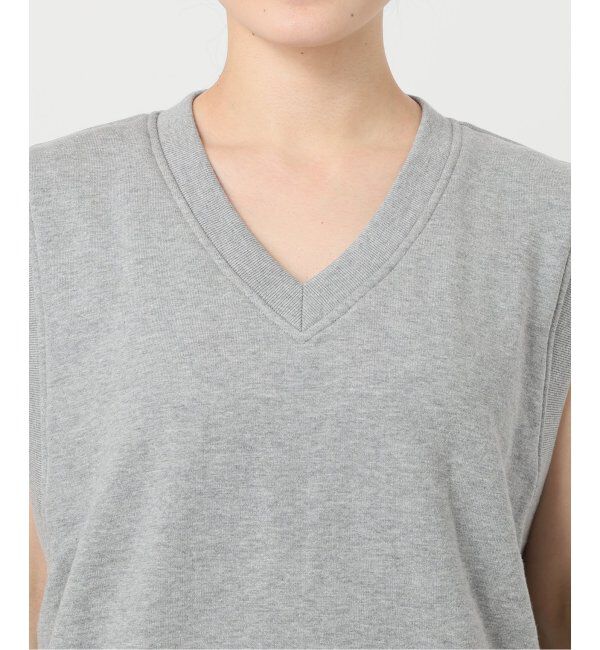 IENA「LOOPWHEELER for LOWERCASE 別注 ライトツリウラケ Vネックベスト」|ベスト・ジレ|