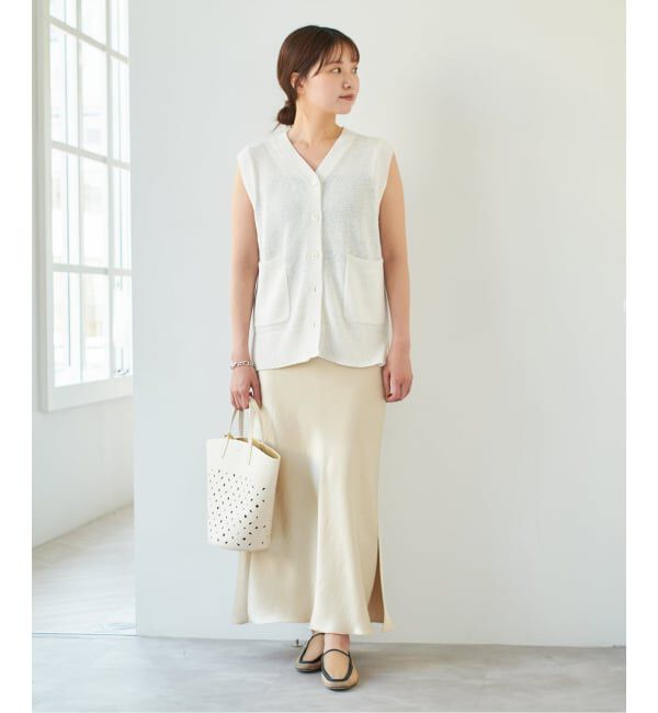 IENA「《WEB・一部店舗限定 追加12》ダブルサテンスカート」|スカート|